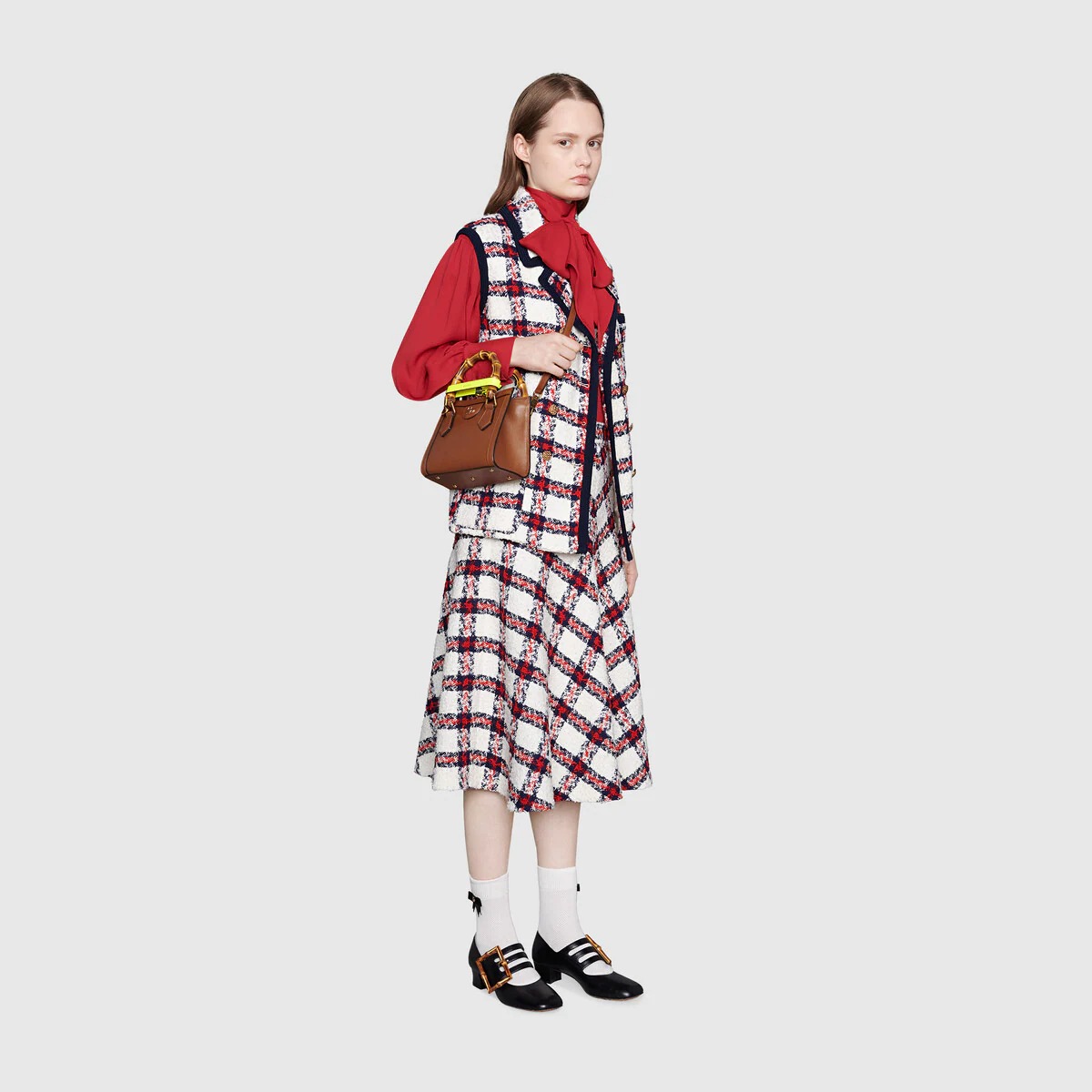 GUCCI 〔グッチ ダイアナ〕ミニ トートバッグ-BRAND OFF