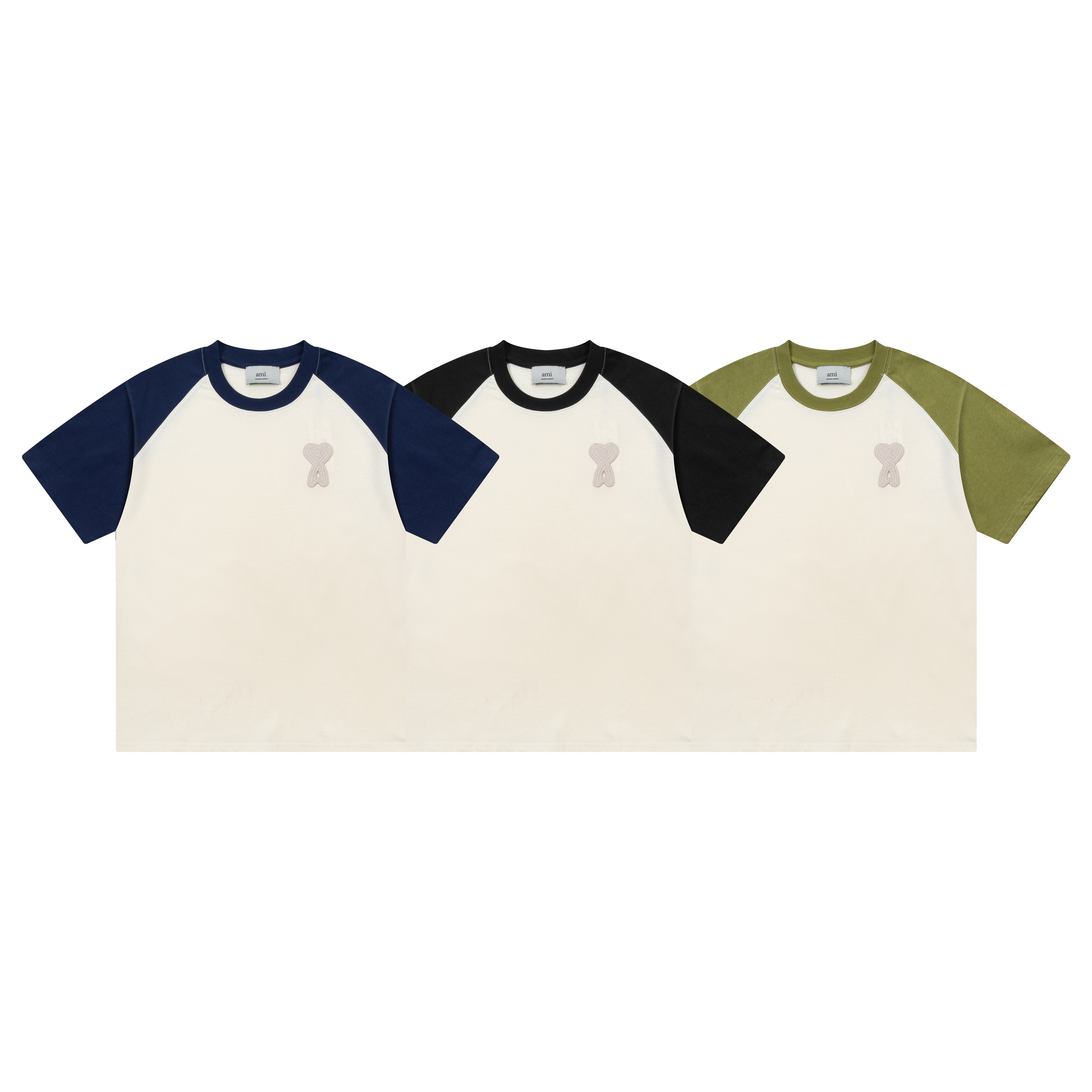 【AMI PARIS公式旗艦店】AMI PARIS新作 ラグランカジュアルTシャツ（男女兼用、半袖）