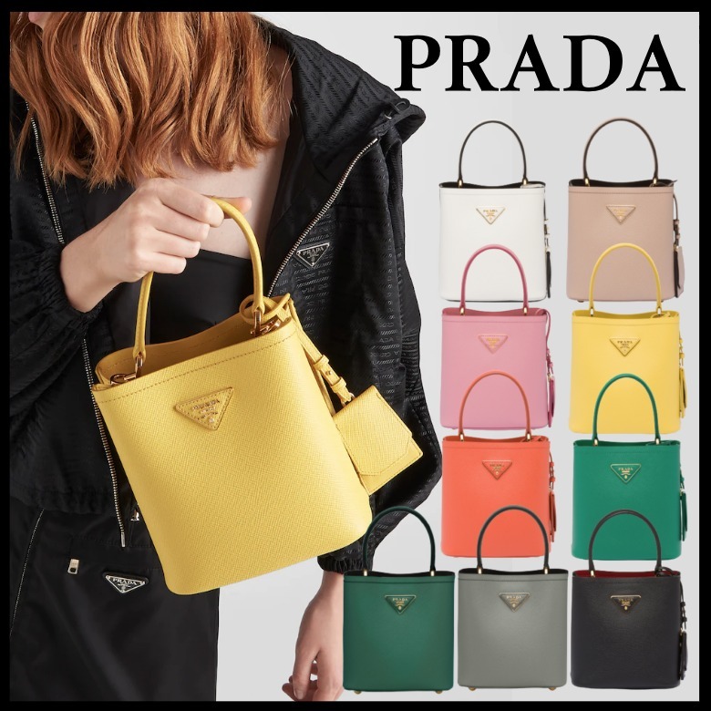 PRADAパニエ サフィアーノレザー スモールバッグ-BRAND OFF
