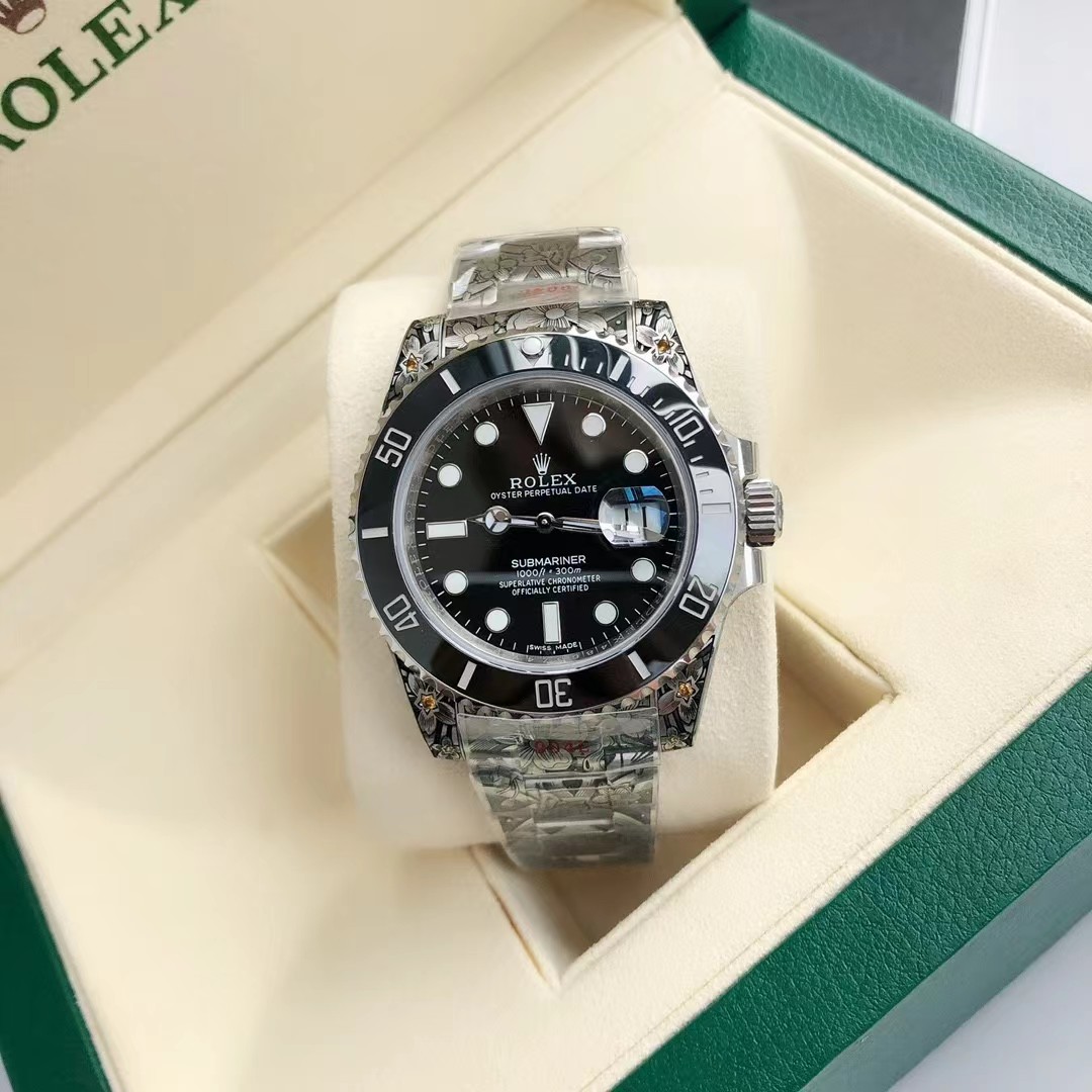 ロレックス サブマリーナーデイト 彫金 116610LV/116610LN-BRAND OFF