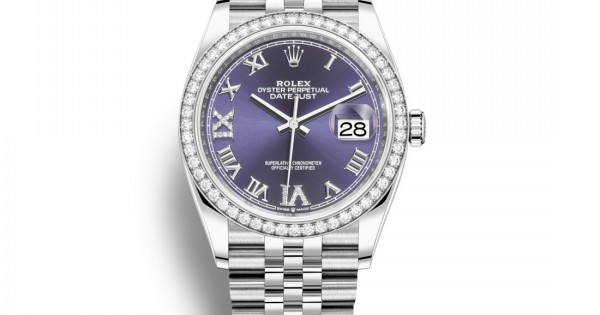 デイトジャスト 36 ウォッチ : ホワイトロレゾール - オイスタースチール＆18 CT ホワイトゴールド - M126284RBR-0013-BRAND OFF