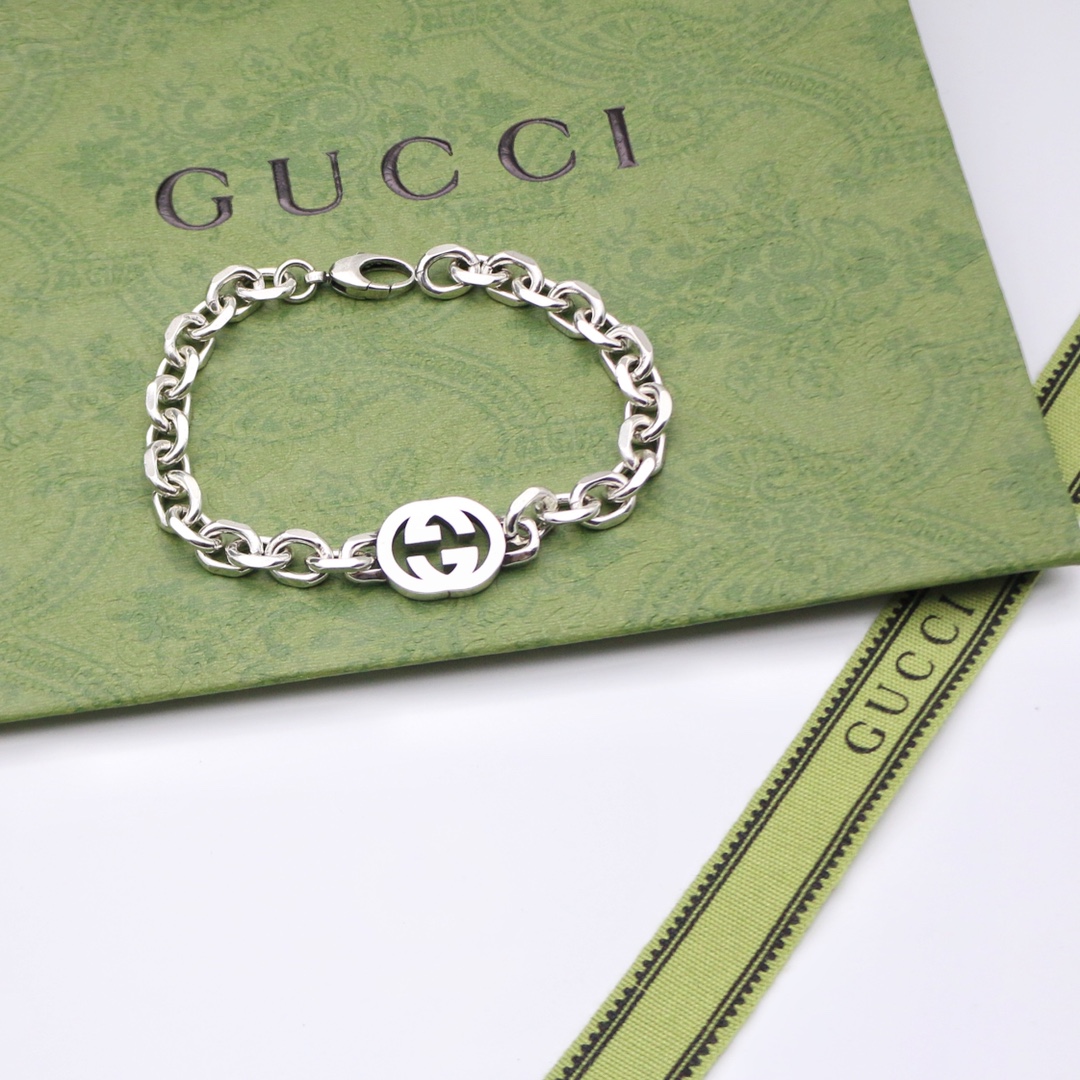 【2026】GUCCI エナメル インターロッキングG ブレスレット-BRAND OFF