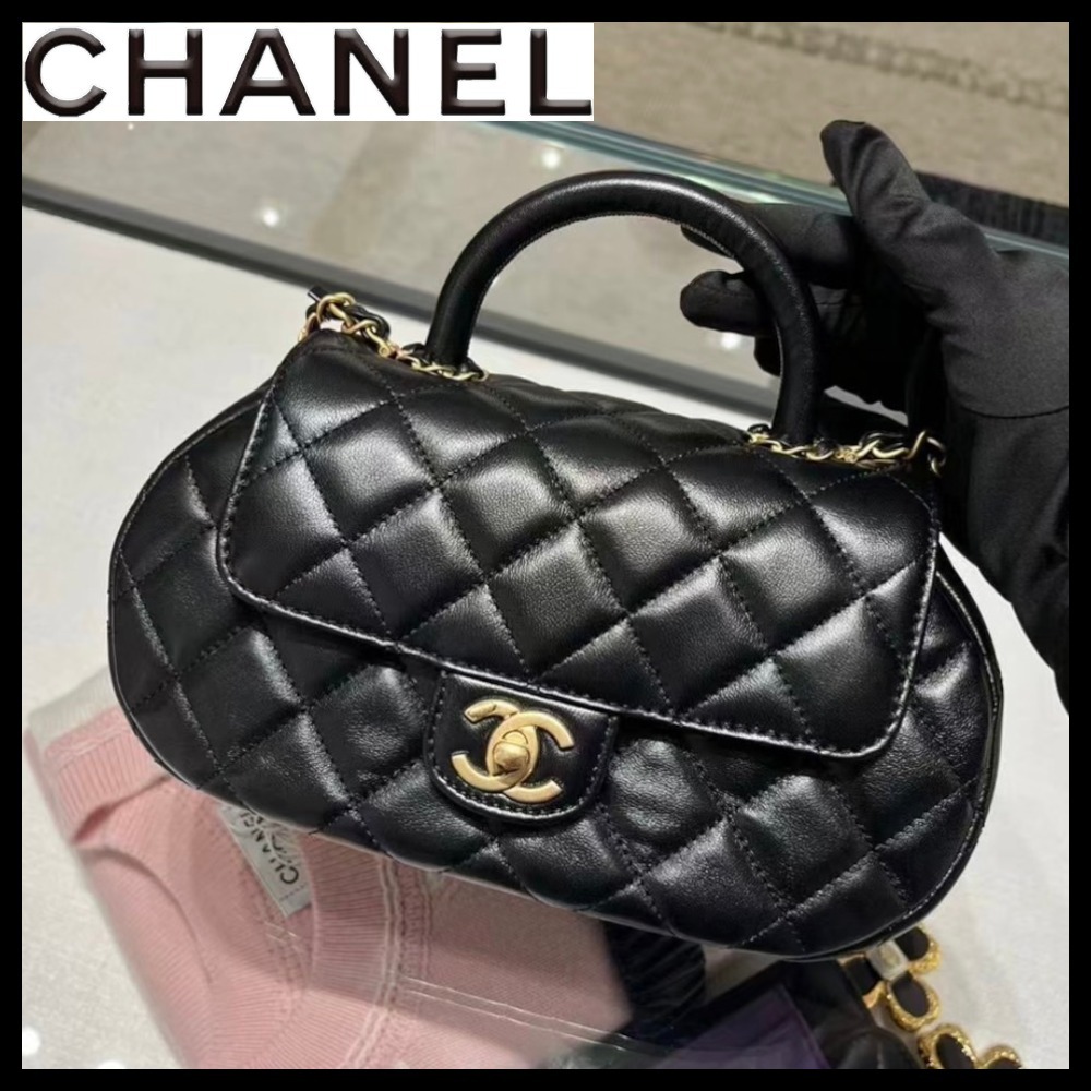 CHANEL トップハンドルフラップバッグ-BRAND OFF