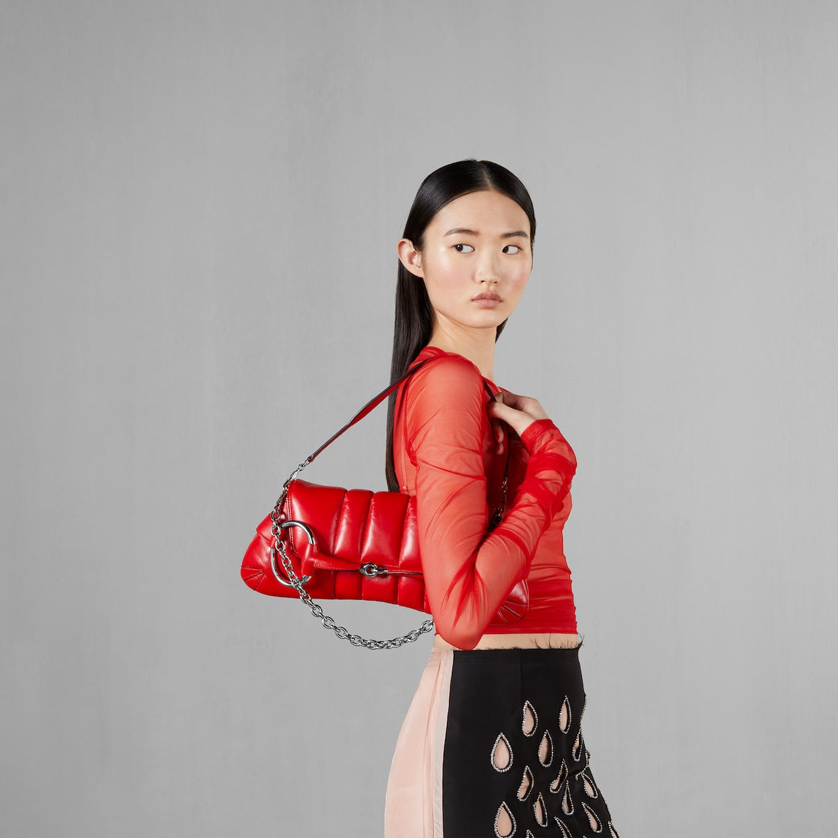 〔グッチ ホースビットチェーン〕ミディアム ショルダーバック-BRAND OFF