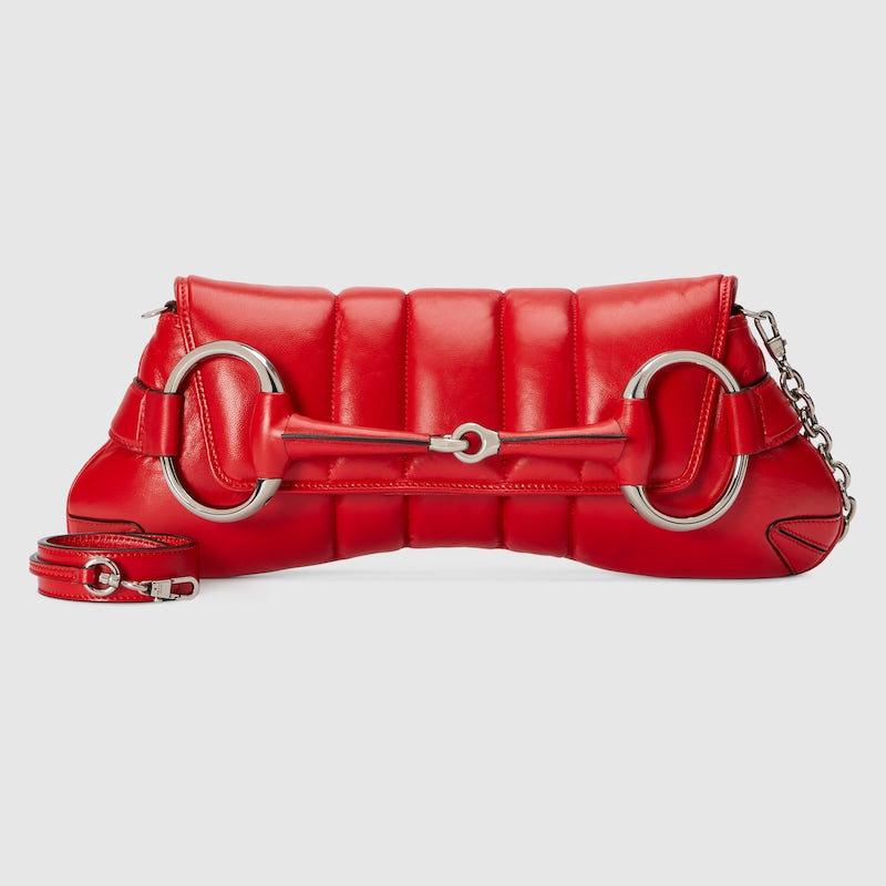 〔グッチ ホースビットチェーン〕ミディアム ショルダーバック-BRAND OFF