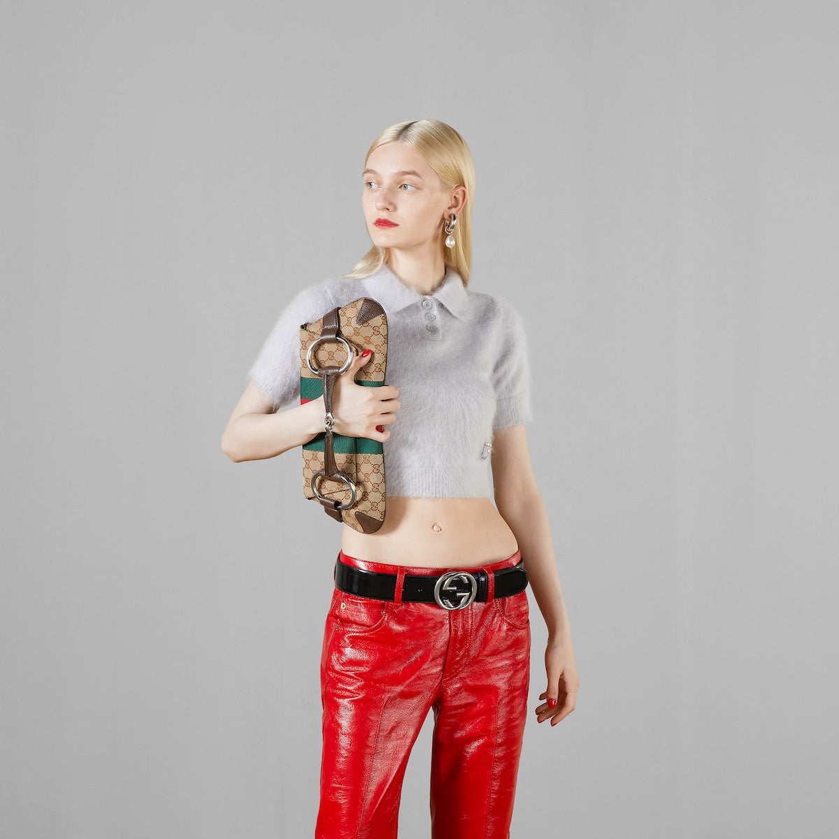 〔グッチ ホースビットチェーン〕ミディアム ショルダーバック-BRAND OFF