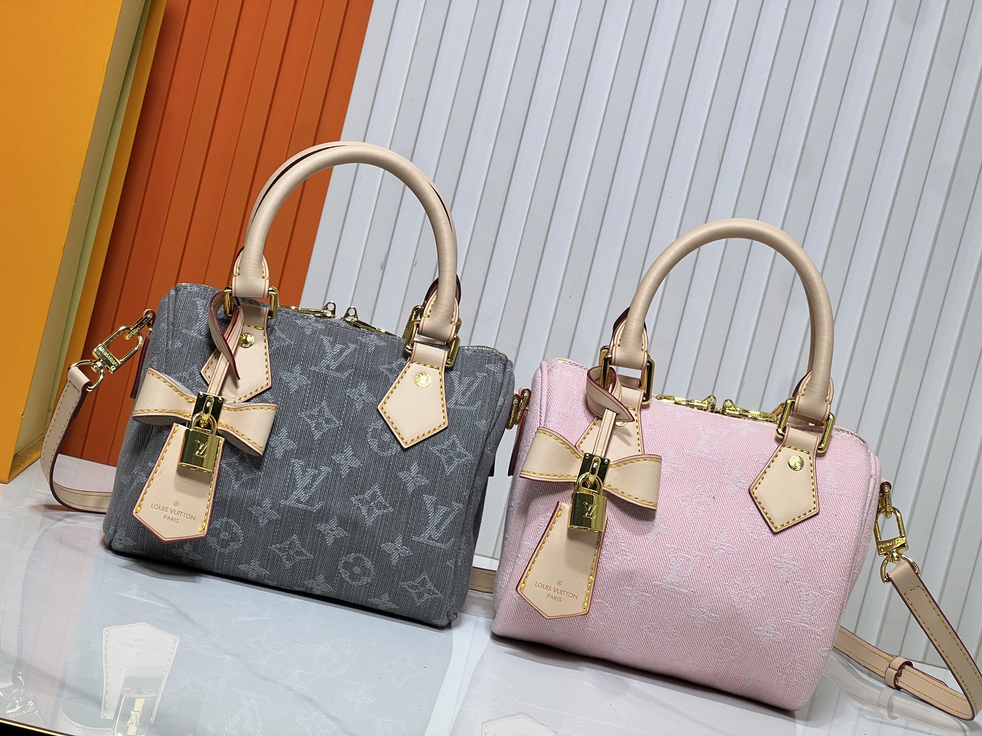 LOUIS VUITTON ルイヴィトン M81878 Nano Speedy デニムバッグ-BRAND OFF