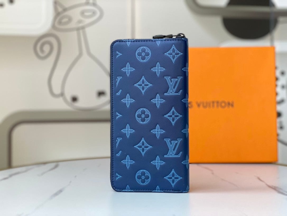 LouisVuitton 21SS CARTEIRA VERTICAL ZIPPY wallet Navy 長財布 M80423-BRAND OFF