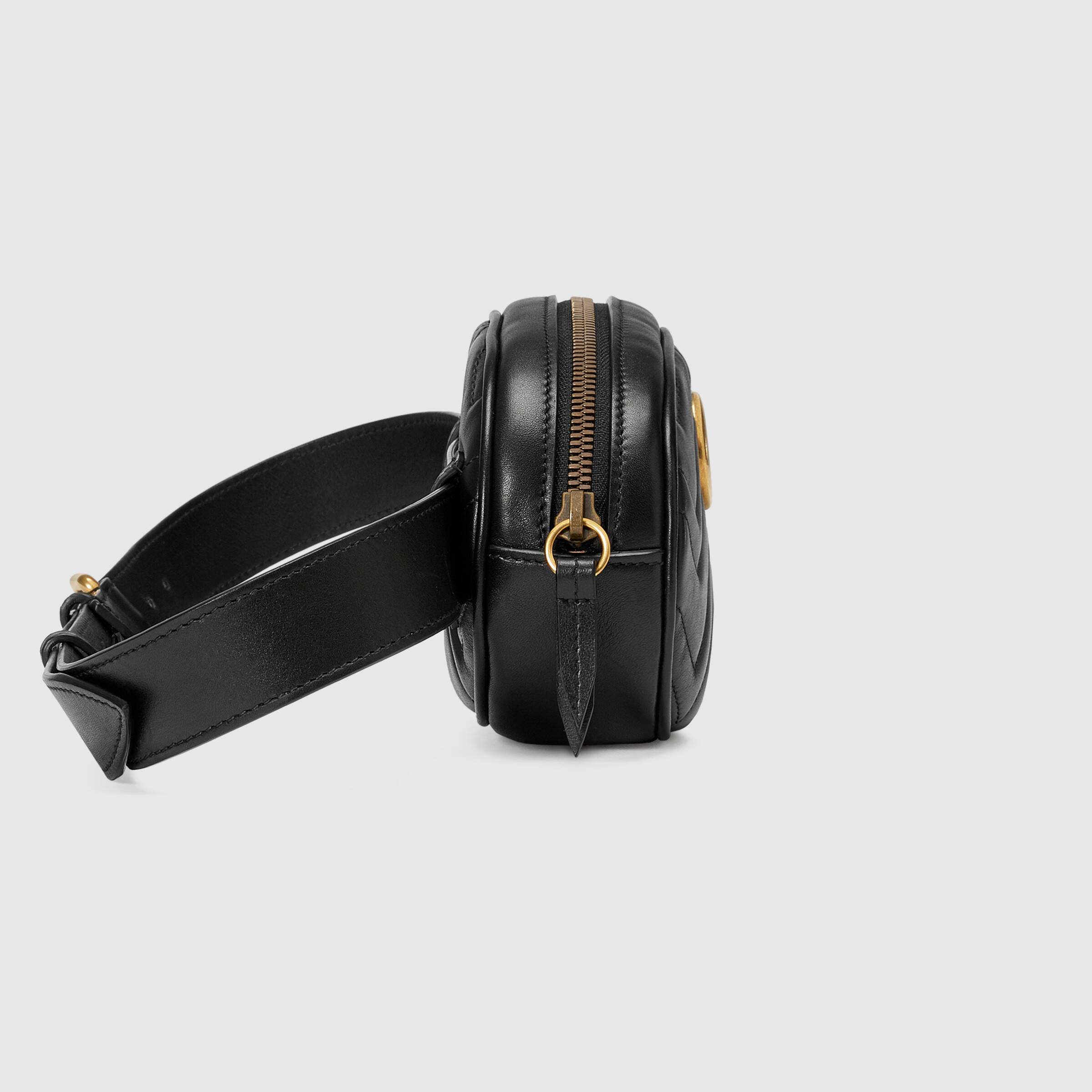 GUCCI〔GGマーモント〕キルティングレザー ベルトバッグ-BRAND OFF