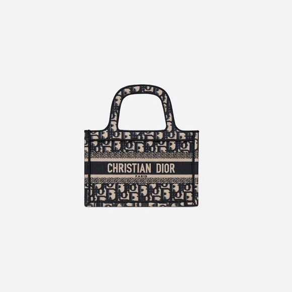 ミニ刺繍千鳥チェックDIOR BOOK TOTEトートバッグ-BRAND OFF