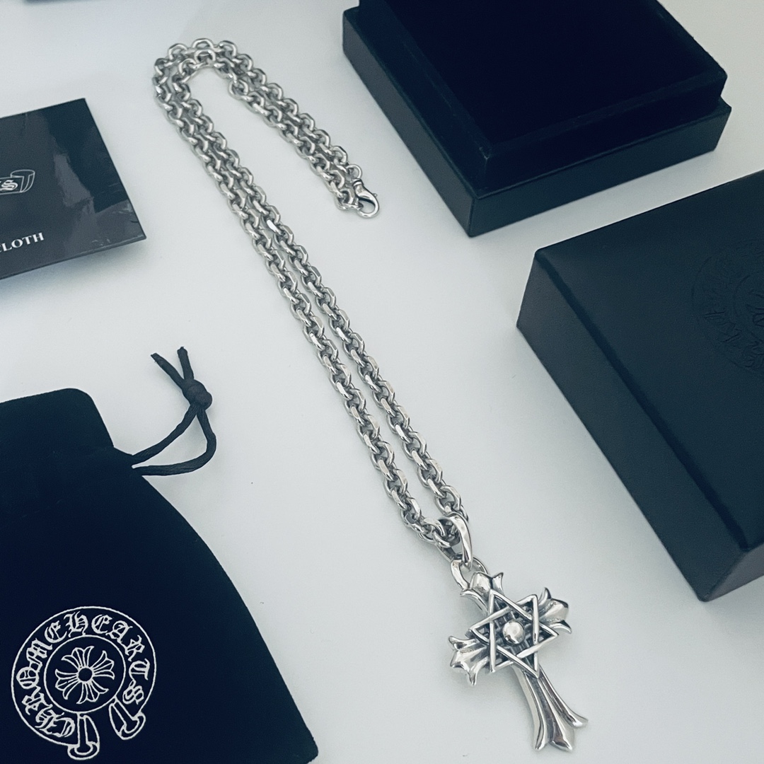 【CHROME HEARTS】クロムハーツ、新しいネックレス万能シンプルファッションオーナメント-BRAND OFF