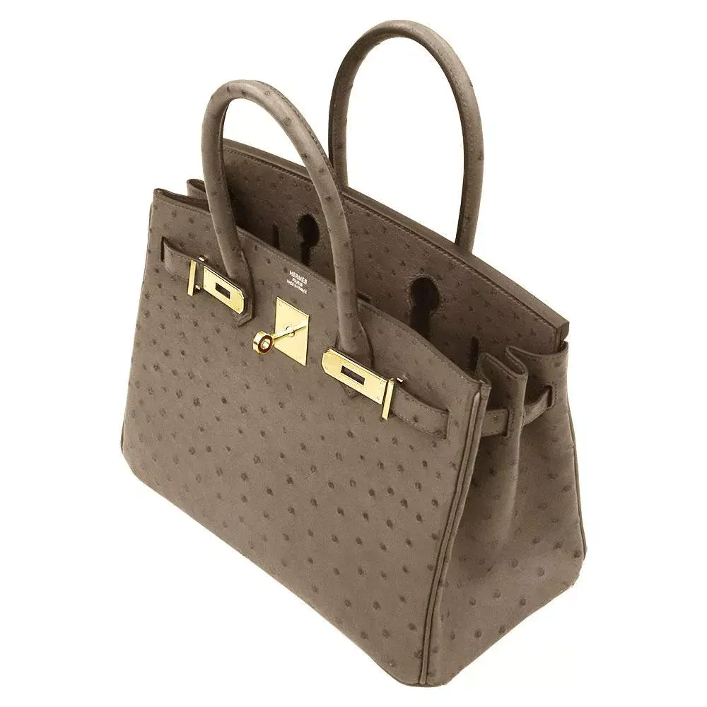 【HERMES】エルメス バーキン 30cm オーストリッチ ゴールド金具-BRAND OFF