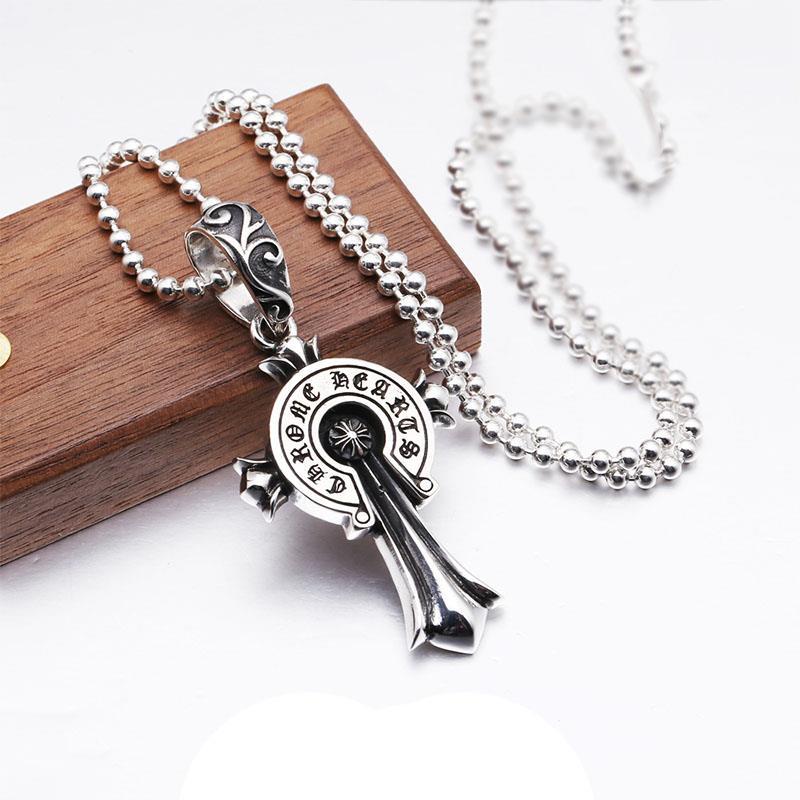 Chrome Hearts クロムハーツ バッジクロスネックレス 65cm-BRAND OFF