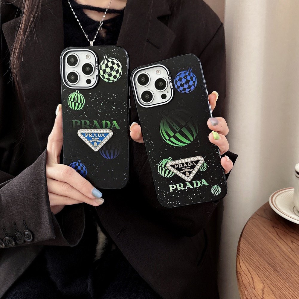 Prada【T5207】P家のダイヤモンドロゴ適用、Apple 16 Pro Maxケース、最新のiPhone 15 Plus、ブランド14 Pro男性向け、iPhone 13上品なプリント、少数派向け12、耐衝撃14女性向けフルカバー、13カメラレンズ保護、11高級。