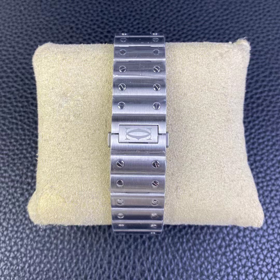 CARTIER Santos De Large Model Automatic Green Dial Men's Watch-BRAND OFF