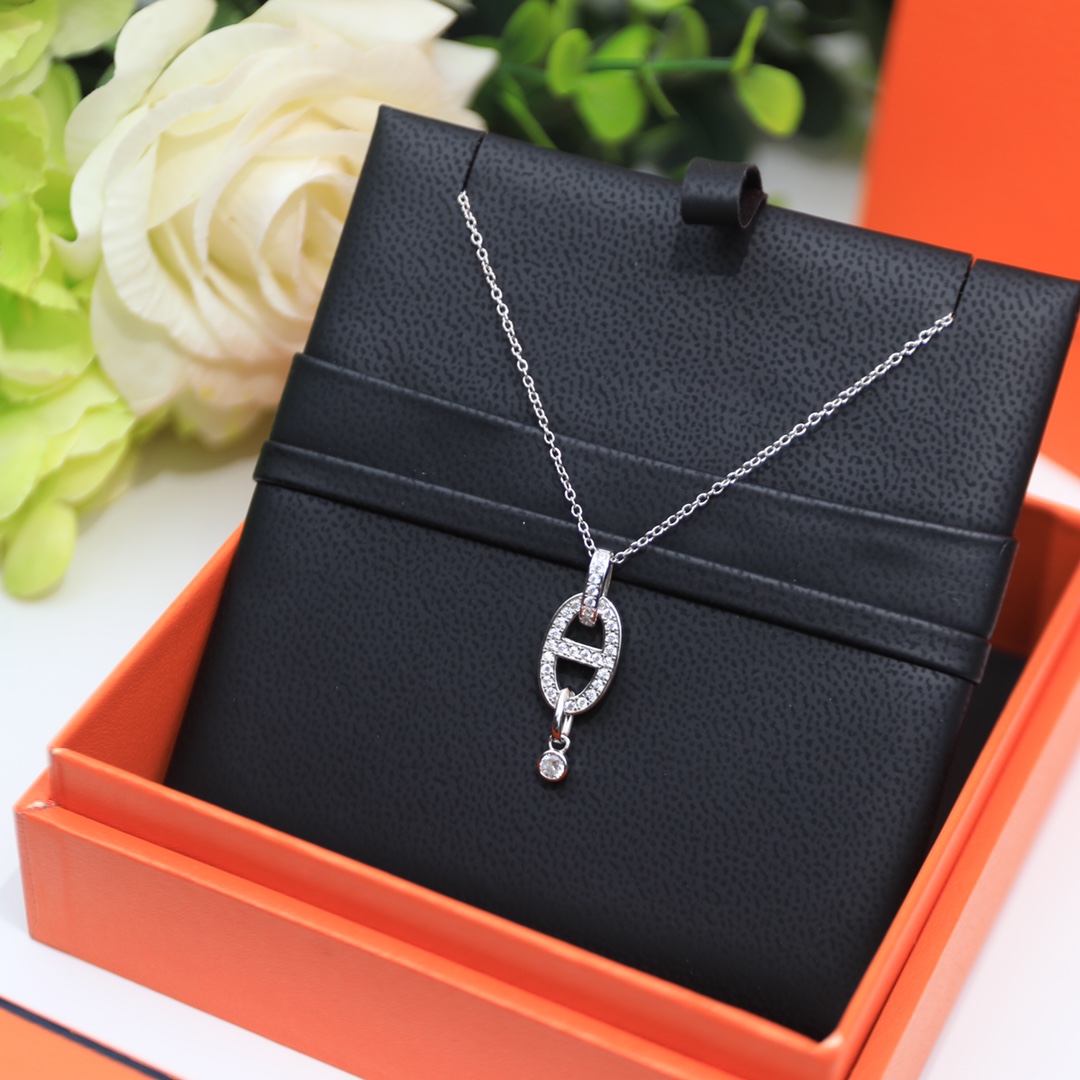 【2026】【HERMES 】ネックレス、新しいネックレス万能シンプルファッションオーナメント-BRAND OFF