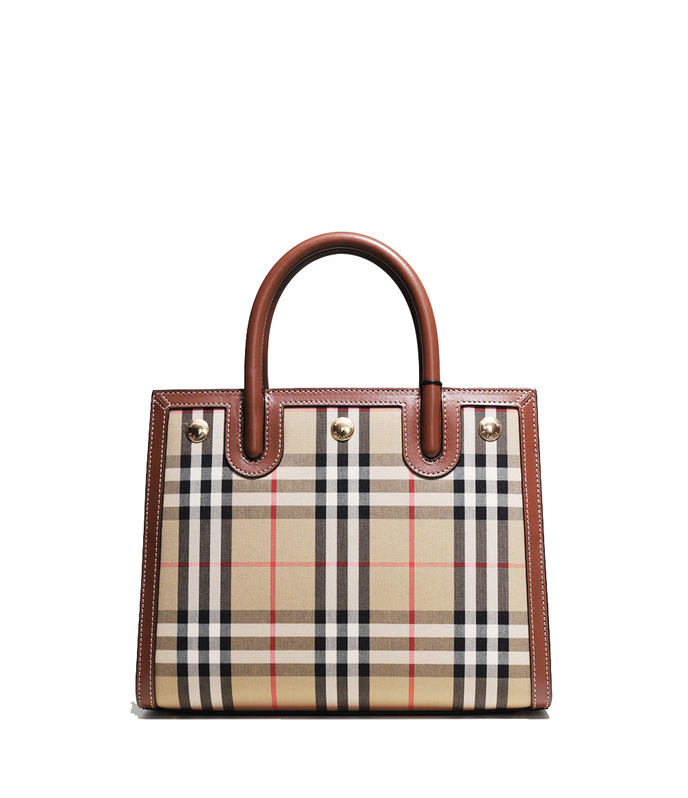☆Burberry ミニ ツーハンドル タイトルバッグ-BRAND OFF