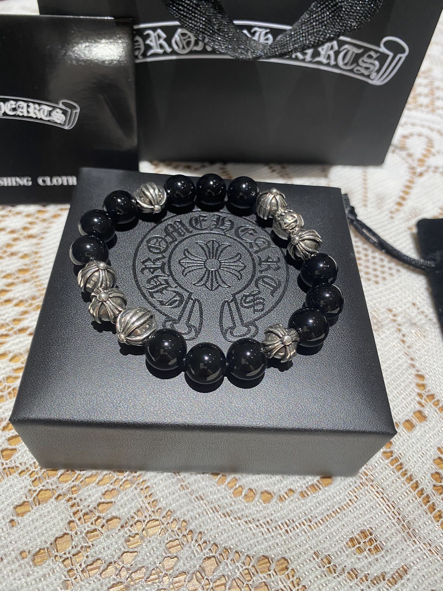 Chrome Hearts （クロムハーツ）Black Onyx ブレスレット-BRAND OFF
