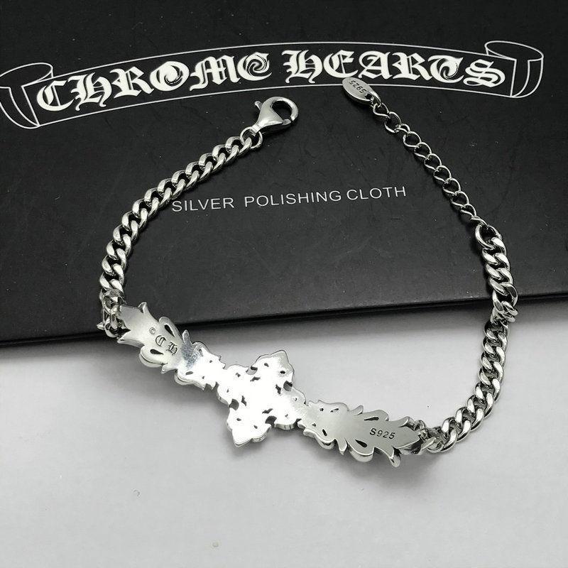 最安値に挑戦 クロムハーツ CHROME HEARTS925スターリングシルバーパーソナリティクロスブレスレットファッションヴィンテージシル-BRAND OFF
