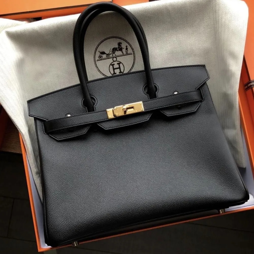 エルメス HERMES BIRKIN 30 NOIR 30*22*16CM-BRAND OFF