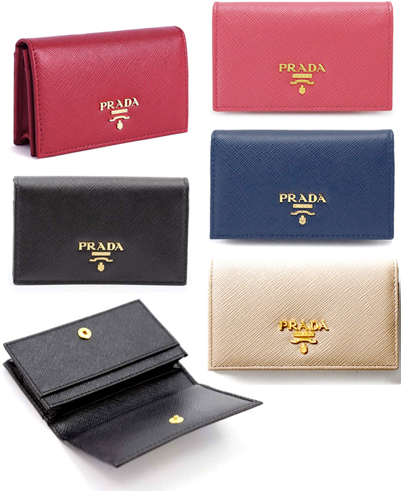 プラダ PRADA 小物 カードケース 1MC122 QWA ネロ 特別送料無料 サフィアーノ レザー メタル レタリング ロゴ カードケー-BRAND OFF