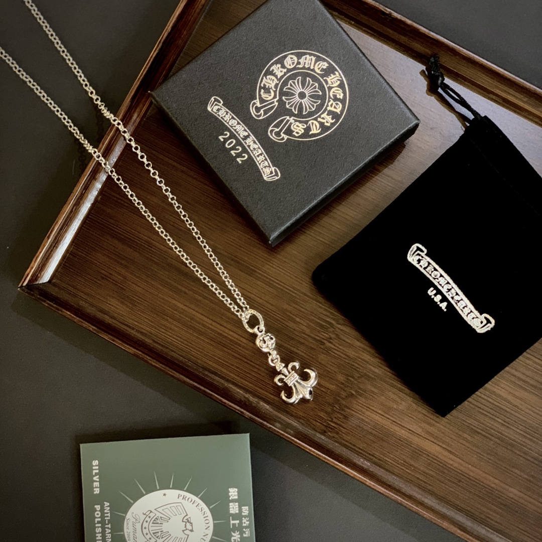 【クロムハーツ　ネックレス　ペンダント】CHROME HEARTS　1ボールBSフレアチャーム ペンダント【チェーン付】　ネックレス-BRAND OFF