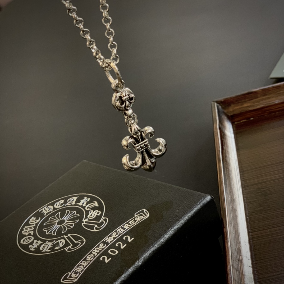 【クロムハーツ　ネックレス　ペンダント】CHROME HEARTS　1ボールBSフレアチャーム ペンダント【チェーン付】　ネックレス-BRAND OFF