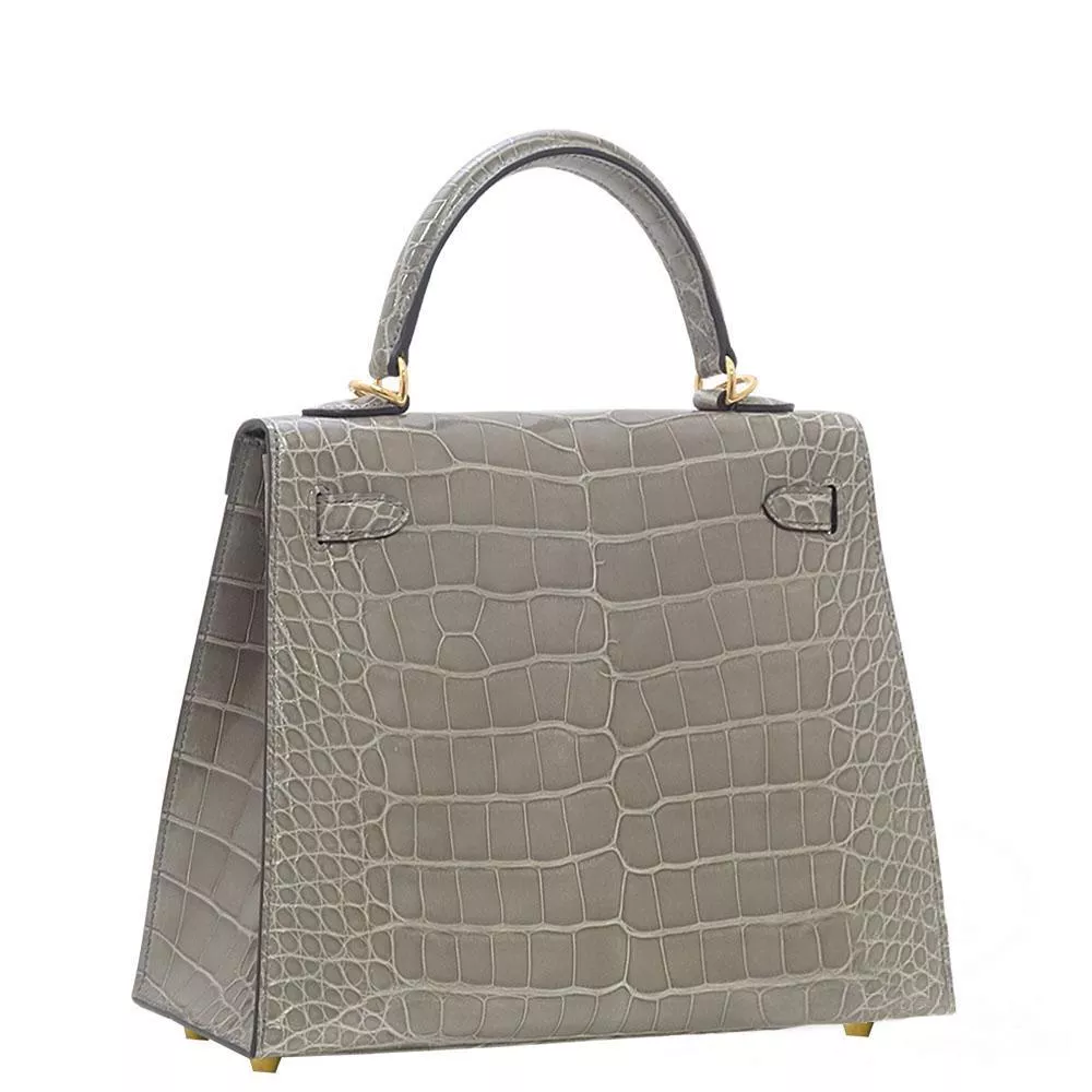 【HERMES】エルメス ケリー 25cm クロコダイル ゴールド金具-BRAND OFF