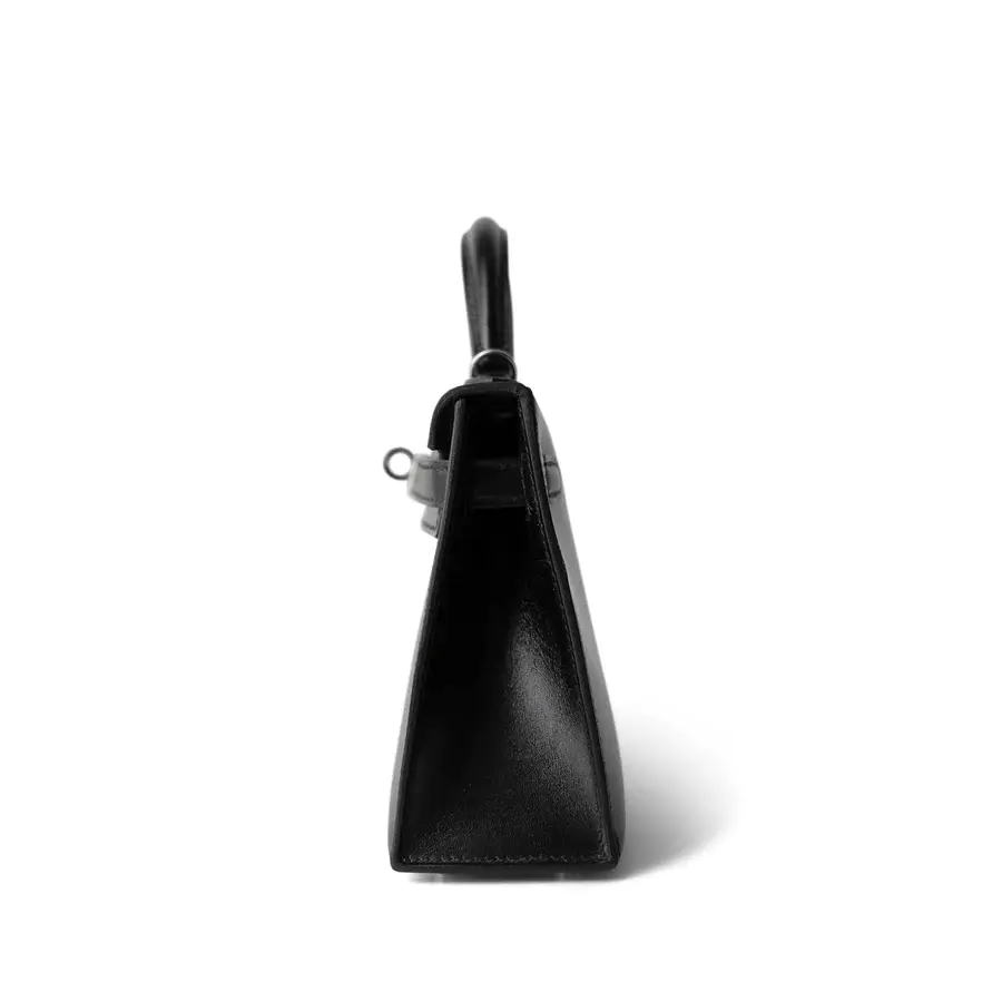 ミニ ケリー セリエ ブラック ボックス カーフスキン パラジウム メッキ B スタンプ-BRAND OFF