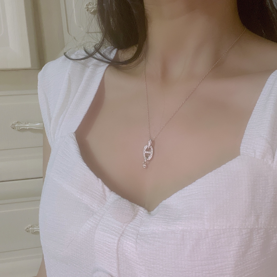 【2026】【HERMES 】ネックレス、新しいネックレス万能シンプルファッションオーナメント-BRAND OFF