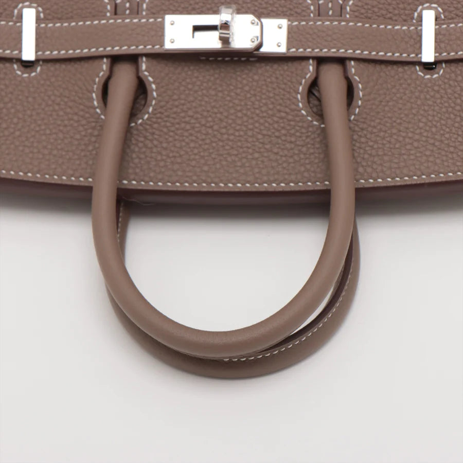 【HERMES 公式旗艦店】ハンドバッグエルメス バーキン25 トゴ エトゥープ シルバー金具-BRAND OFF