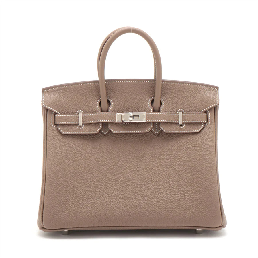 【HERMES 公式旗艦店】ハンドバッグエルメス バーキン25 トゴ エトゥープ シルバー金具-BRAND OFF
