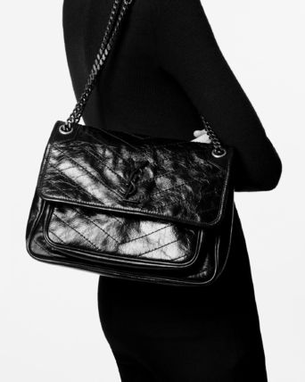 Saint Laurent なし☆モノグラム エンベロープ チェーンウォレット-BRAND OFF