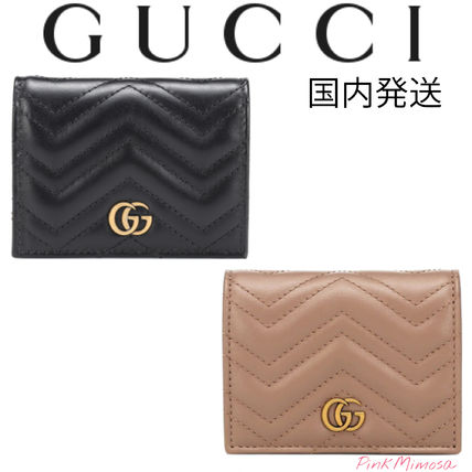 Gucci グッチ/ GGマーモントキルテイング ミニ財布/ 二つ折り-BRAND OFF