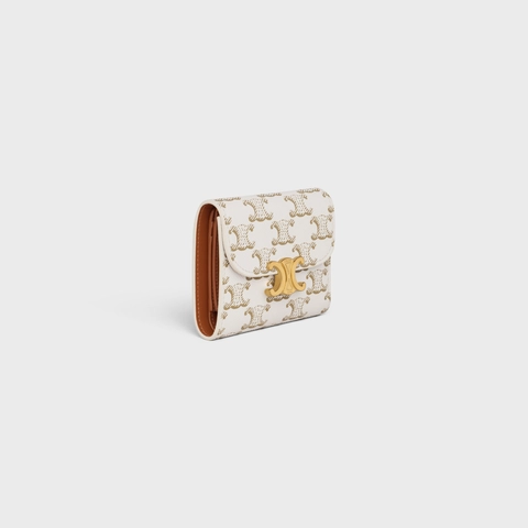 スモール トリオンフウォレット / トリオンフキャンバス ホワイト / タン-BRAND OFF