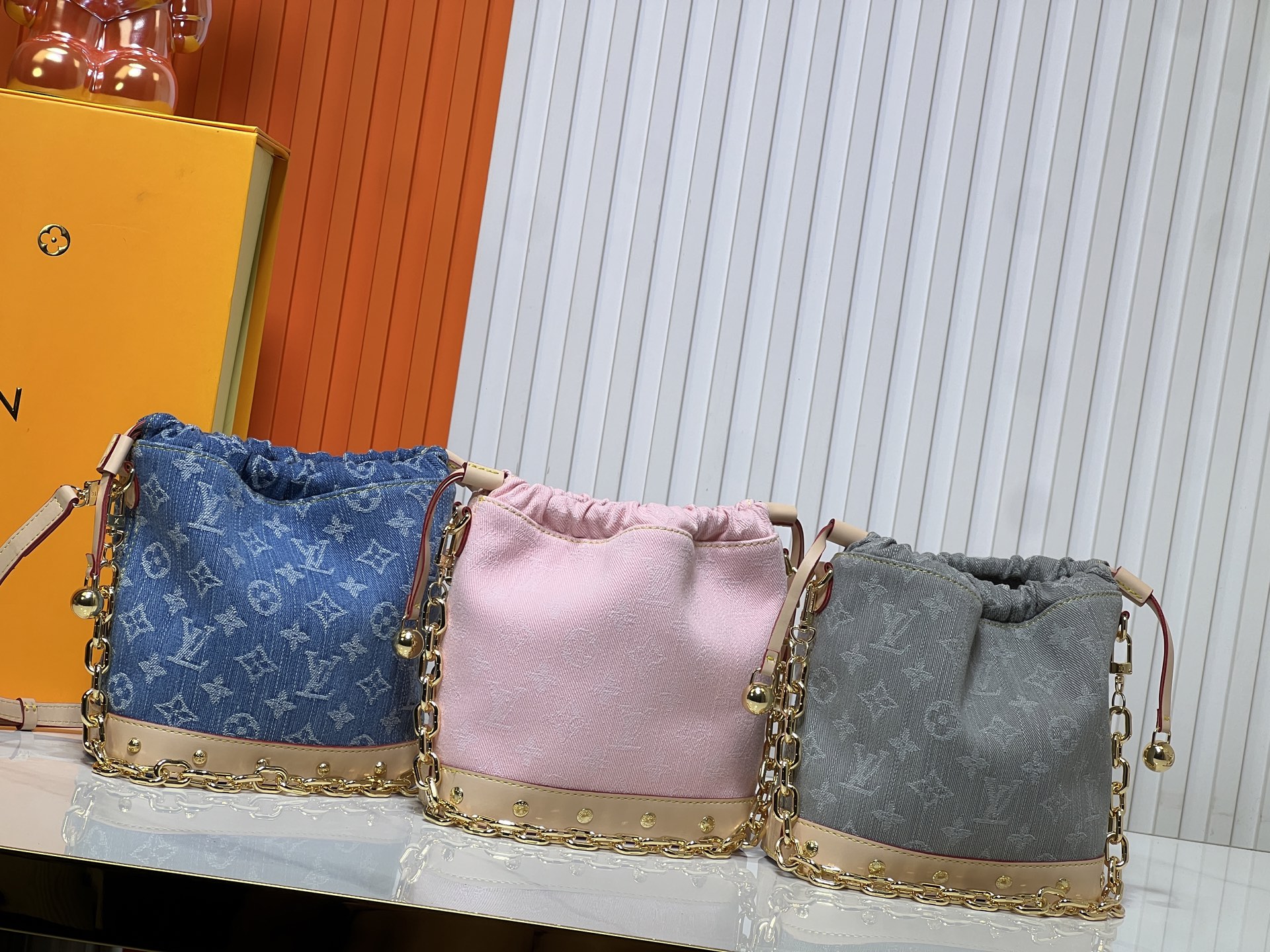 LOUIS VUITTON ルイヴィトン M83043 デニムのバケツバッグ-BRAND OFF