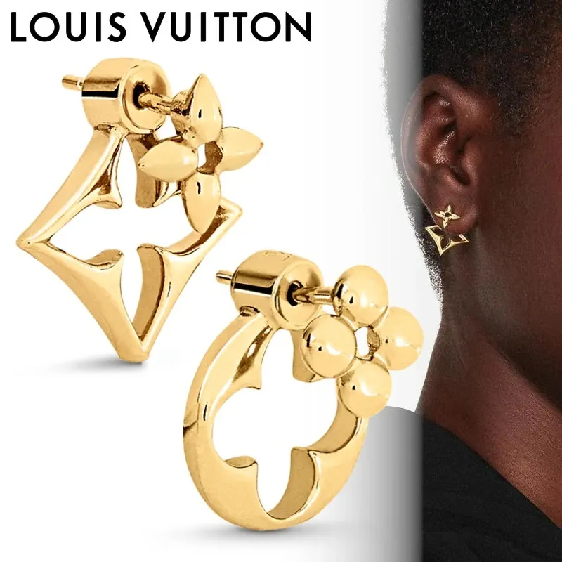 人気！すぐ届く！【LOUIS VUITTON】ゴールド フラワー ピアス-BRAND OFF