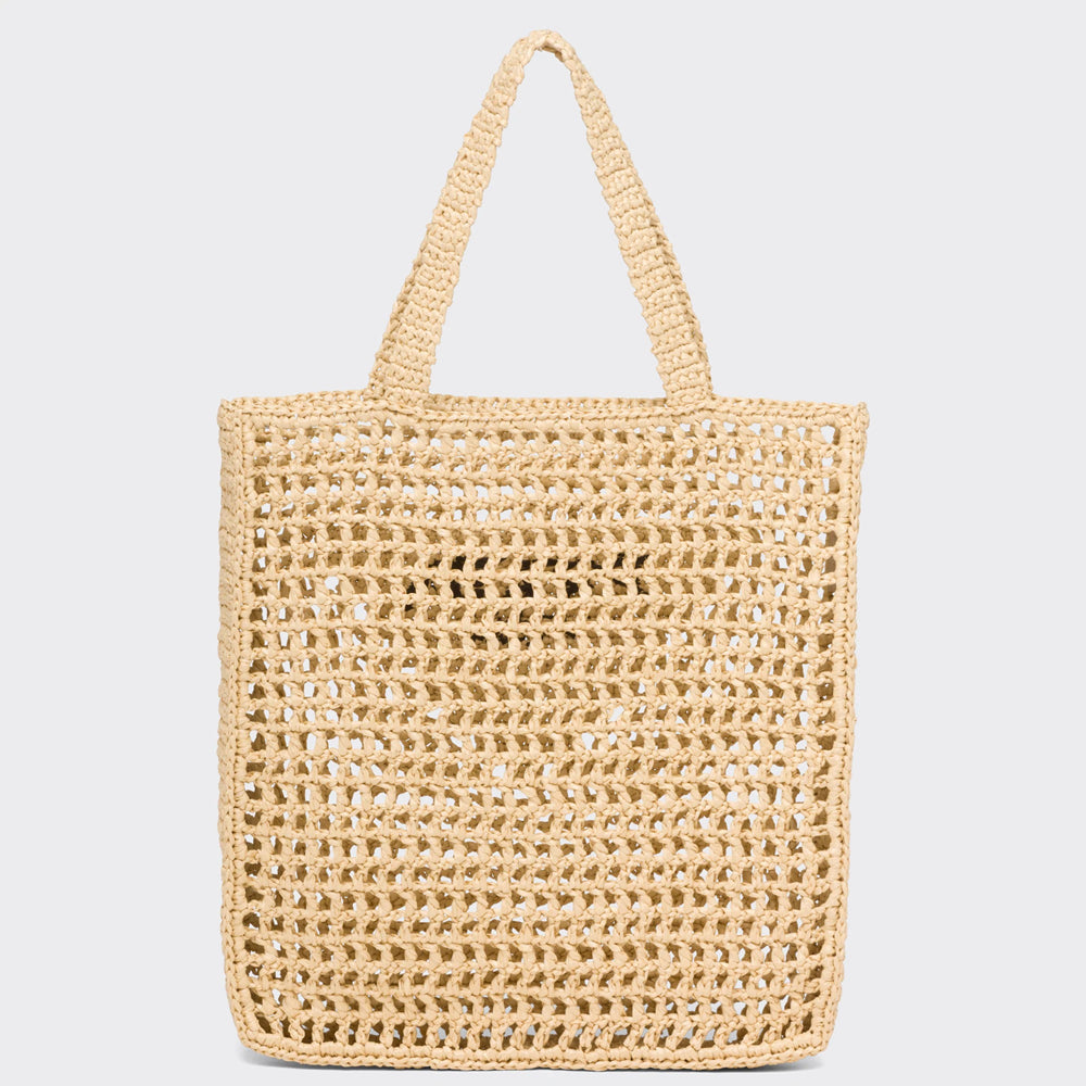 【PRADA】Raffia tote bag ロゴ ラフィア トートバッグ 2022SS新作-BRAND OFF