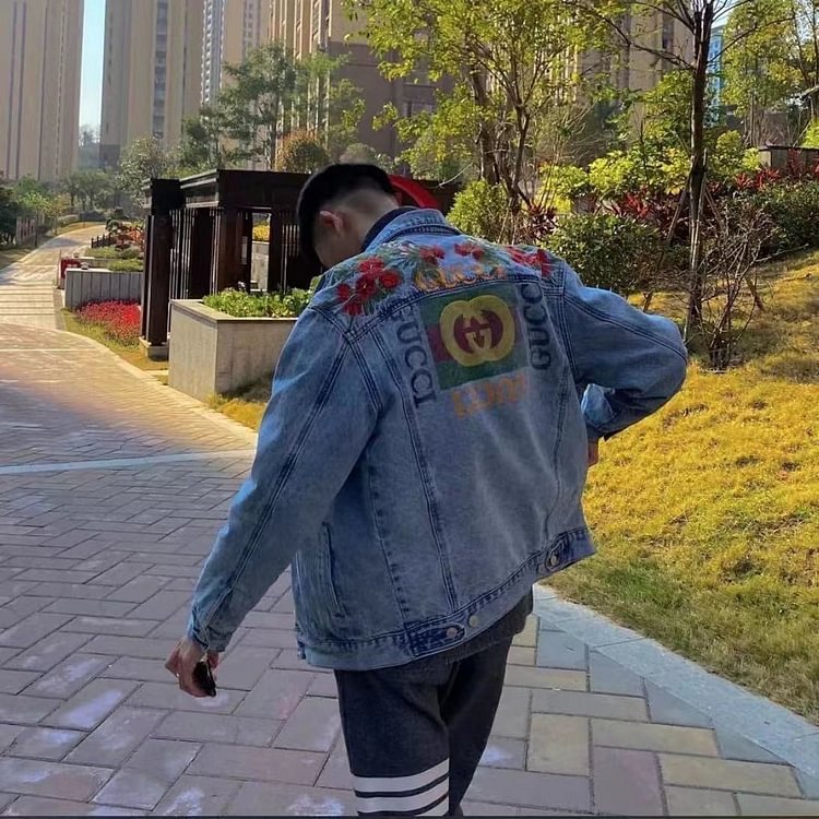 【GUCCI公式 旗艦店】（グッチ） デニムジャケット 男女兼用-BRAND OFF