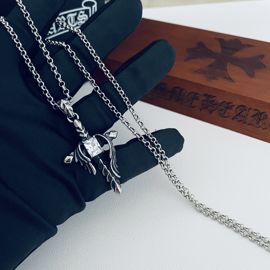 【CHROME HEARTS 】ネックレス、新しいネックレス万能シンプルファッションオーナメント-BRAND OFF