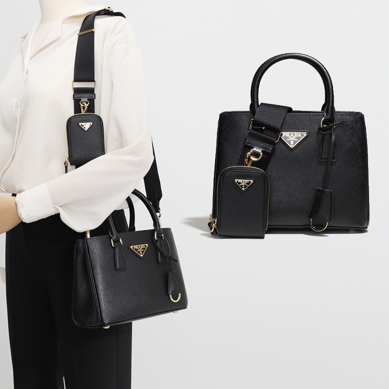 ☆PRADA ガレリア サフィアーノレザー ミニバッグ-BRAND OFF