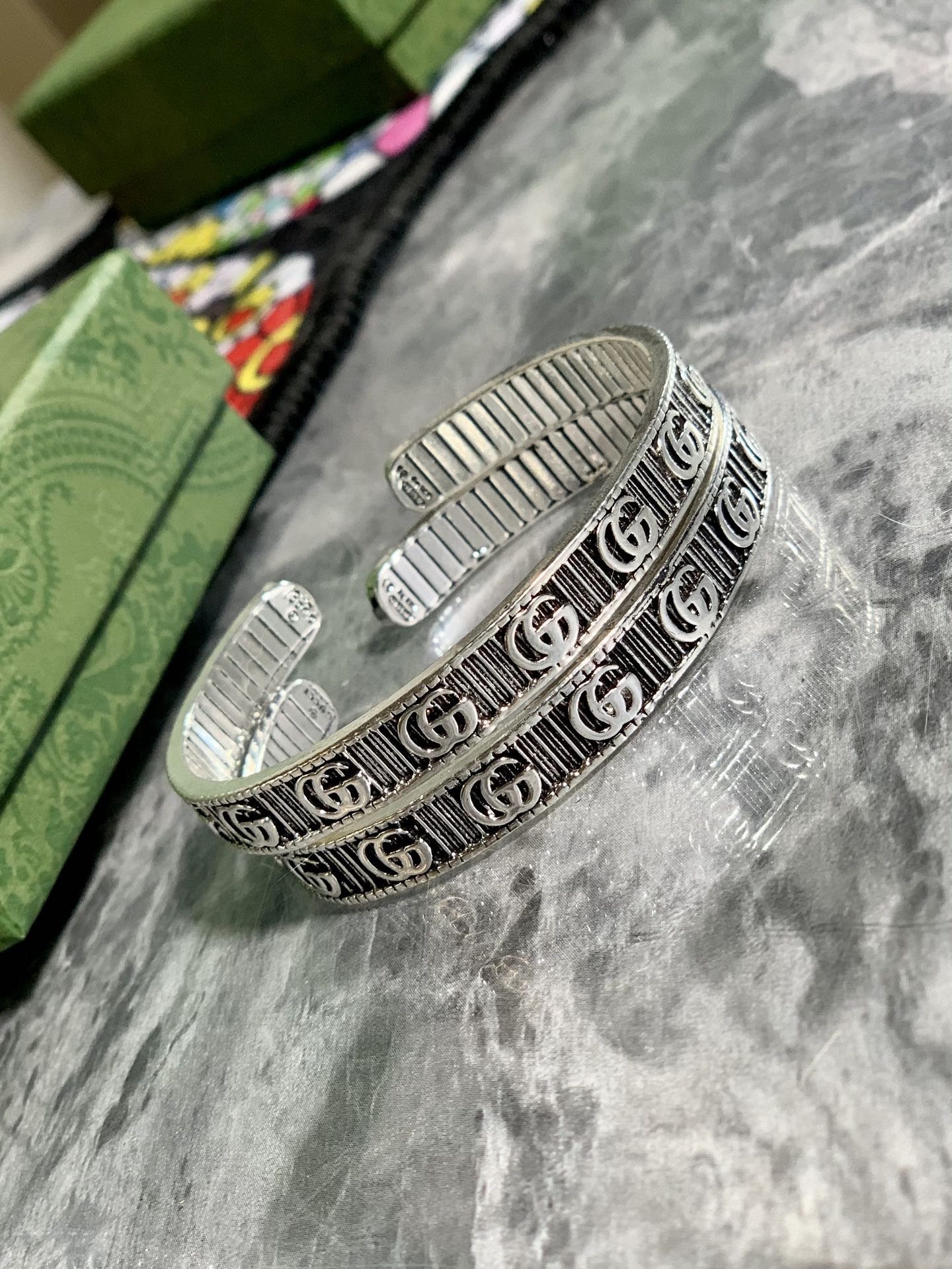 GUCCI スターリングシルバーブレスレット-BRAND OFF