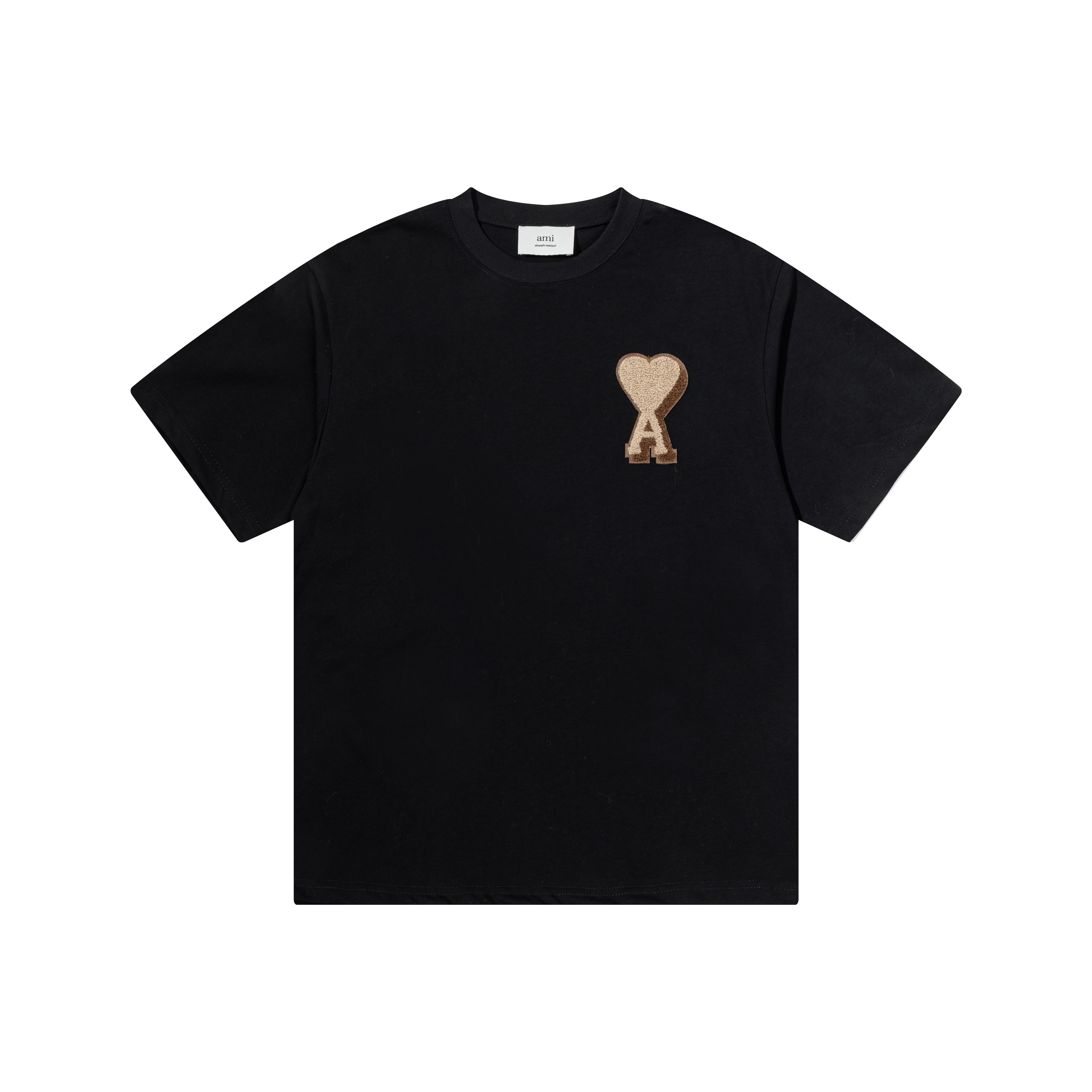 AMI PARIS アミ パリス2026年夏新作 ゆったりとした万能ハート柄ピュアコットンTシャツ（男女兼用）
