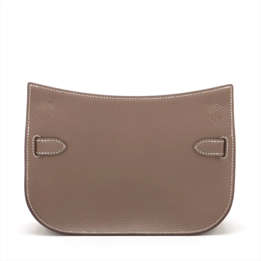 HERMES エルメス ジプシエールミニ エバーカラー エトゥープ シルバー金具-BRAND OFF