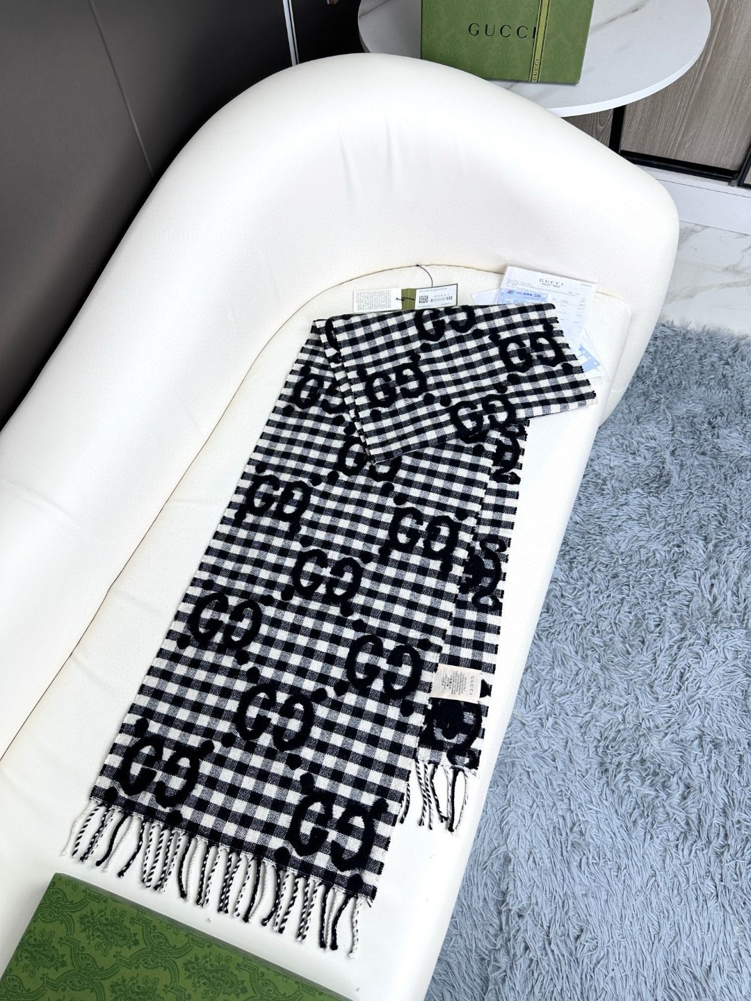 【GUCCI グッチ】スカーフ35*220CM  241108-BRAND OFF