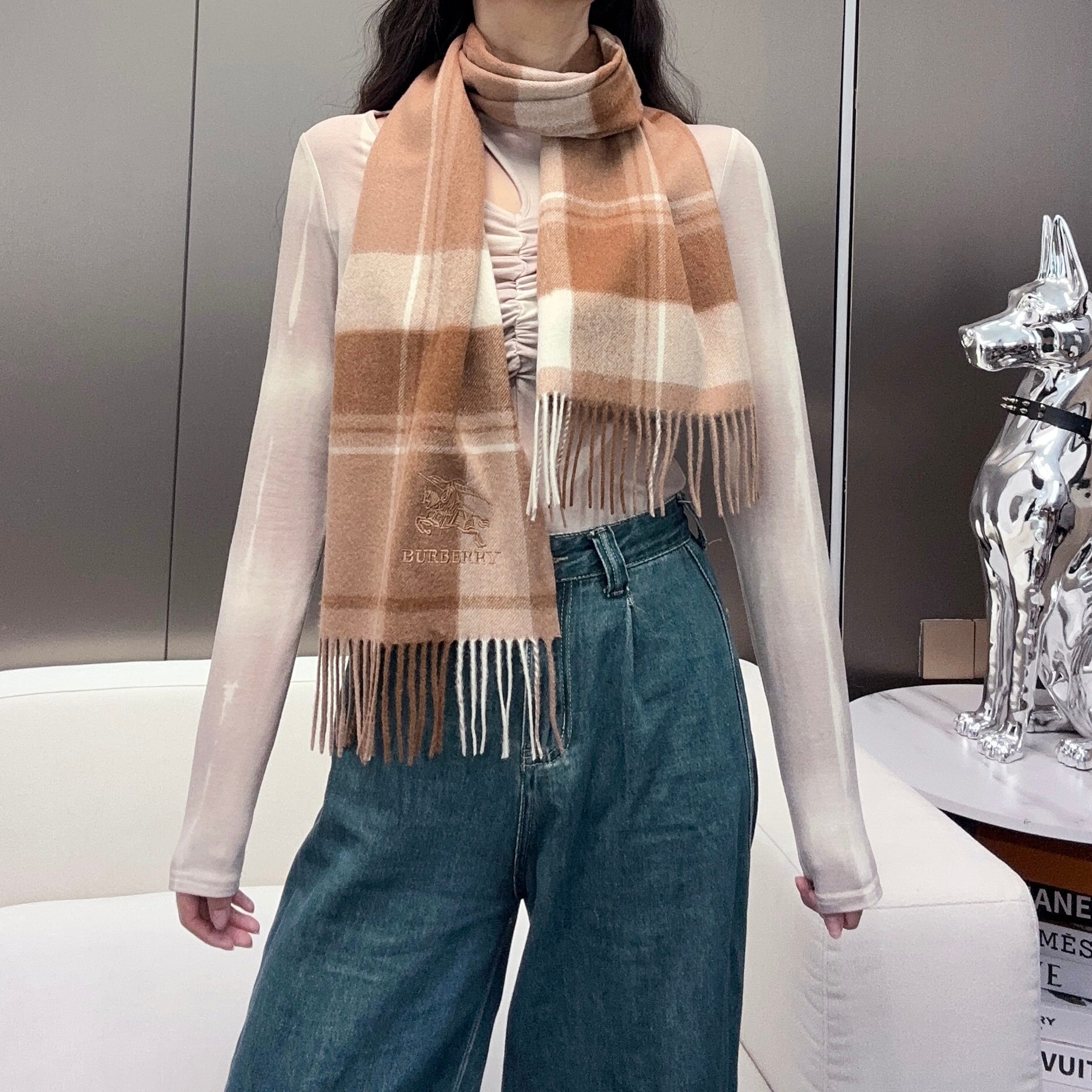 【BURBERRY  バーバリー】スカーフ30*180CM  241108-BRAND OFF