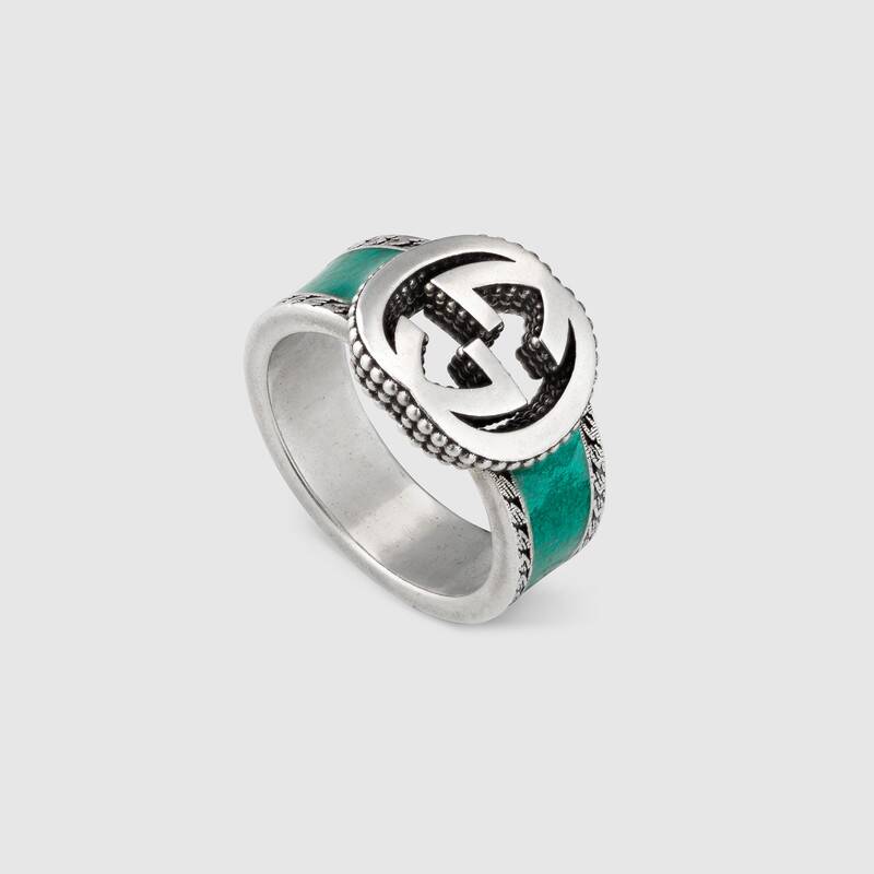 GUCCI エナメル インターロッキングG ブレスレット-BRAND OFF