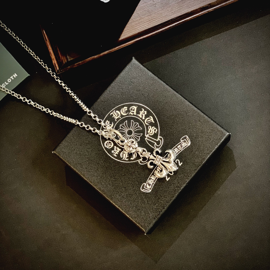 【クロムハーツ　ネックレス　ペンダント】CHROME HEARTS　1ボールBSフレアチャーム ペンダント【チェーン付】　ネックレス-BRAND OFF