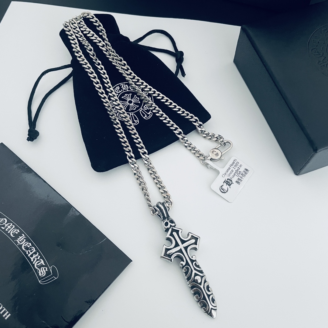 【CHROME HEARTS】クロムハーツ、新しいネックレス万能シンプルファッションオーナメント-BRAND OFF