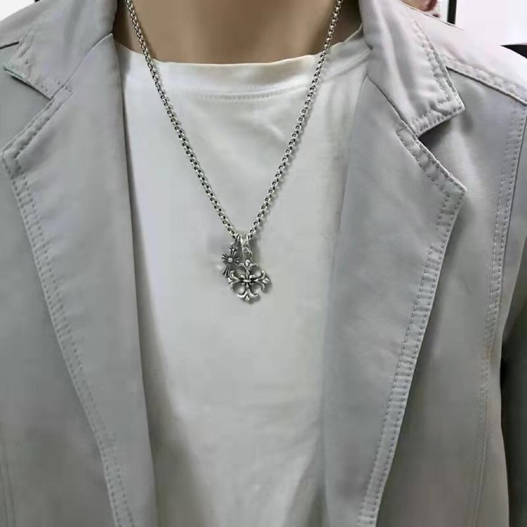 Chrome Hearts クロムハーツ クロスネックレス 55cm-BRAND OFF